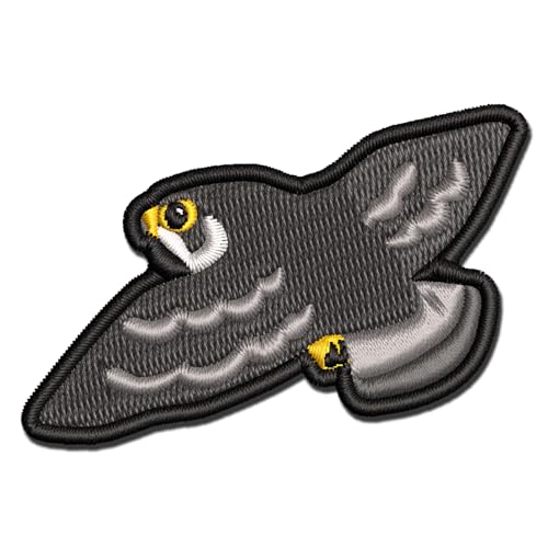 Soaring Peregrine Falcon Bird of Prey Multi-Color Embroidered Hook &