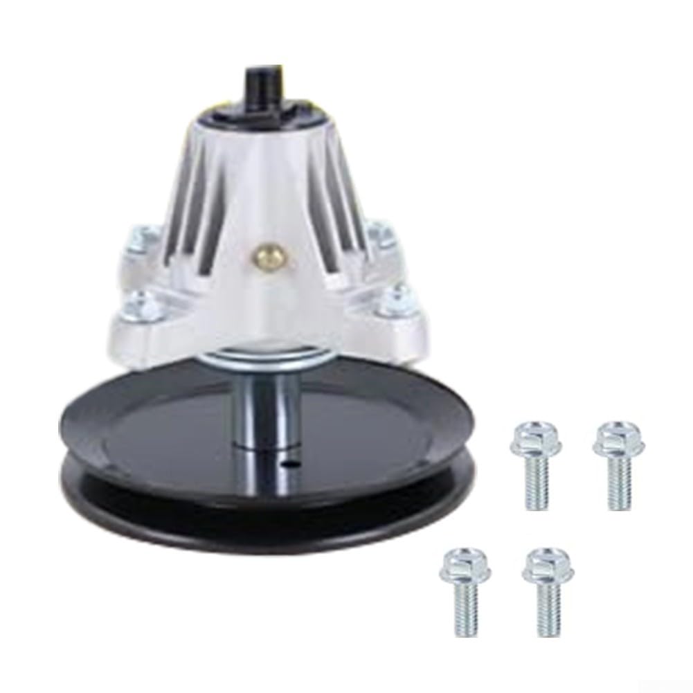 Conjunto de husillo de cubierta de cortacésped 618-09258 para XT2-LX46 XT1-LT46 T2400 46XP 46IXP Pieza de repuesto de metal con tornillos para cubiertas de 46 pulgadas, fácil instalación