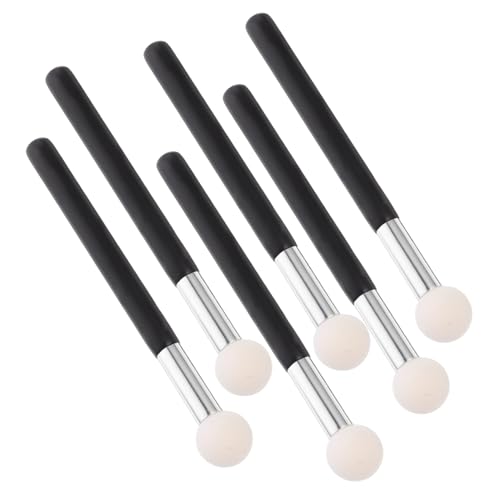 NOLITOY 6pc under Eye Concealer Brush Round Head Makeup Brush for Foundation Blending Portable Sponge Head