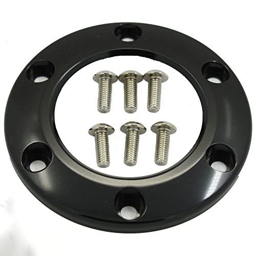 Horn Button Ring for 6-bolt Steering Wheels (Black)