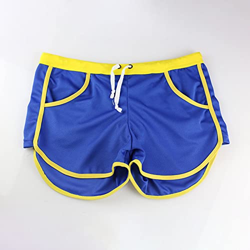 Men's Swim Solid Trunks Classic Drawstring Swim Shorts Funny Swimwear Holiday Beach Bathing Suits Trendy Sport Shorts4
