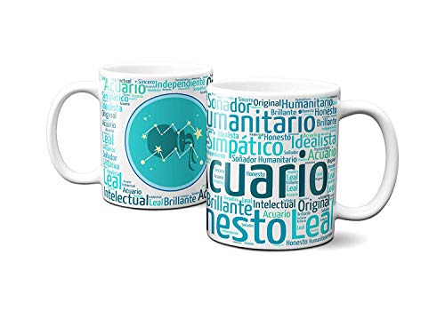 Clapper Tazas Signos del Zodiaco horóscopo (Acuario)