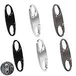 WQEDVN 6PCS Anti Theft, Zip Lock, Zipper Clips Anti Theft, Zipper Lock Clips, Handbag Security Clip, For Backpacks Camping Fishing Traveling Outdoor Sports (Black, Gunmetal, Silver)