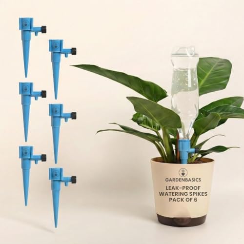 Image of Self Watering Spikes for Plants - Pack of 6 | No Leakage Guarantee | Automatic Plant Watering Devices for Indoor & Outdoor Plants | Perfect for Busy Gardeners & Daily Watering (BLUE)