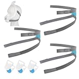 Hecatelly Replacement Headgear Kit for F30i Headgear with Magnetic Clips - Headgear Strap Compatible with AirFit F30i/AirTouch F30i Full Face Masks (3 Headgear+ 6 Clips)