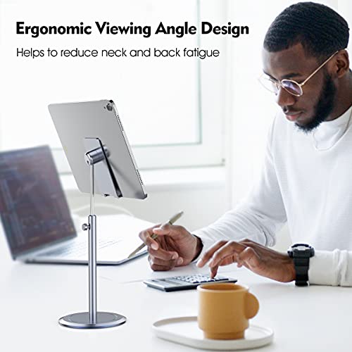 Licheers Tablet Stand Holder, Ipad Stand For Desk, Ipad Holder Adjustable Height, Cell Phone Stand Mount Compatible With Ipad Mini Air Pro, Iphone 14/13/12/11 Pro Max, Samsung Galaxy, Kindle (Gray) #TOP5