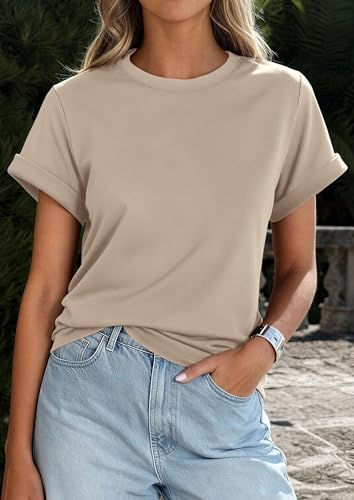 Image of PRETTYGARDEN Womens Summer Tops Short Sleeve Shirts