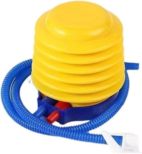 HOMAXA Heavy-Duty Plastic Bellows Foot Pump for Inflatables – Dual Action Hand Pump for Gym Balls, Yoga Balls, Exercise Balls, Sports Gear – Inflates & Deflates Fast