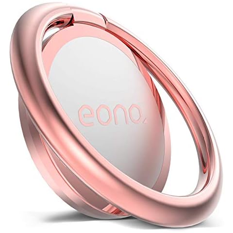 Amazon Brand - Eono Ring Handy Halter, Finger Ring Stand Universal 360° Handy Selfie Halterung Ständer für iPhone 14 Plus Pro Max 13 mini 12 11 Xs XR X 8 7, Galaxy S10 S9, 4-8" Smartphones - Rose Gold Cover