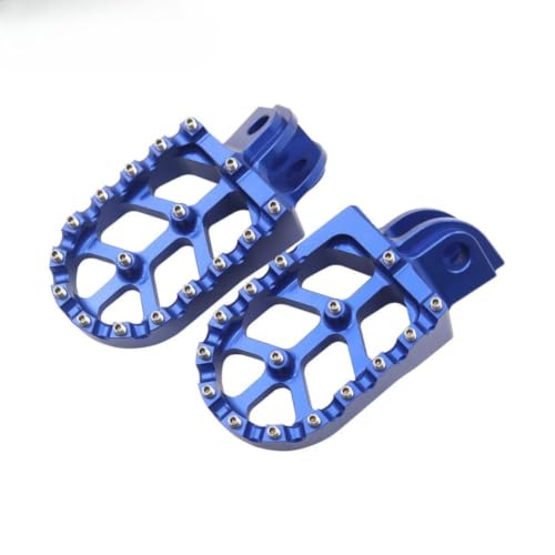 Repose-pieds moto antidérapants EXC 450 530 en aluminium bleu haute adhérence