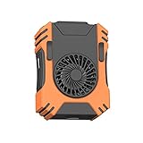 BEHEART Waist Clip Fan, Personal Cooling Necklace Fan, 3 Speed 5000mAh Power Bank and Spotlight