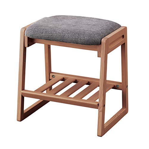 KOIZUMI 学習椅子 スツール ブラウン W48.5×D40×H52 コイズミファニテック ファリススツールWO グレー色 FLC-806WOGY