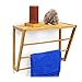 Produktbild Relaxdays Bambus Handtuchhalter mit Regalaufbewahrung 30 x 42 x 20 cm Wand, Holz,Naturbraun