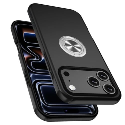 Coque iPhone 17 Air antichoc silicone noir rigide avec support
