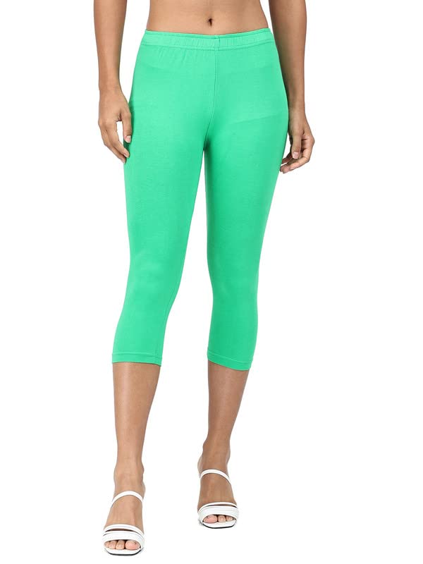 Image of Robinbosky Premium Stretchable Cotton Capri Legging for Women | Suitable for Formal wear & Casual wear | High-End Elastic Makes. The Leggings Squat Proof and Durable for Travel, Yoga, & Workout.