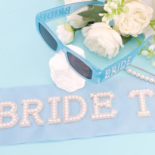 Chanaco Bride to Be Sash & Sunglasses Bachelorette Party Decoration Bridal Outfit something blue before i do bridal shower decorations Gifts3
