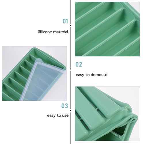 Molde para Hielo de Silicona 10 Cavidades Verde miniatura 3