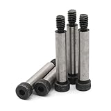 SCXCLY 10pcs Alloy Steel Shoulder Bolt, Ф5/16'' × 1-1/2'' (1/4-20) Hex Socket Shoulder Bolt, Alloy Steel, Oxidation Blackening (Black)