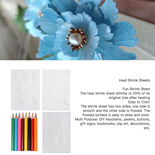 Shrinky Art Paper, Various Patterns Great Gift Plastic Easy To Color Interesting Heat Shrink Sheets For Bookmark For Jewelry #TOP2