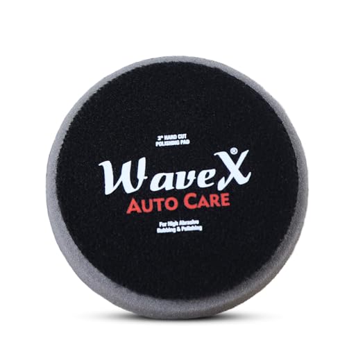 Image of WaveX Foam Polishing and Buffing Pad Combo | Hard Cut, Medium Cut, and Final Finish Pads | 3 inch- Fits 3 inch Backing Plate | for DA and Rotary Polishers