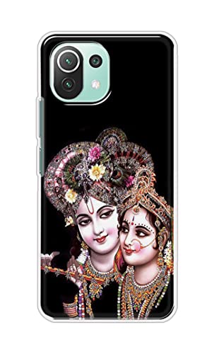 Image of PRINTFIDAA� Printed Hard Back Cover Case for Mi 11 Lite | Mi 11 Lite NE 5G Back Cover (Radha Krishna) -2808