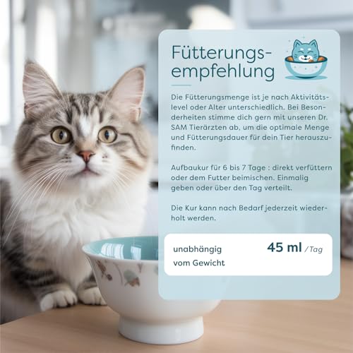 Dr. SAM Tonicum Cat Astronautenkost – flüssige Aufbau-Kur bei Appetitlosigkeit, mit Vitaminen, Proteinen & Spurenelementen, unterstützt Katzen nach Krankheit, OP oder Magen-Darm-Beschwerden, 280ml