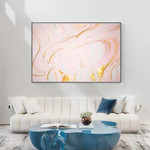 Peintures abstraites 70x100 cm : affiche d'encre colorée sur toile pour salon
