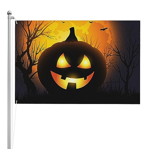 Drapeau d'Halloween double face grand format pour illuminer votre fête de famille