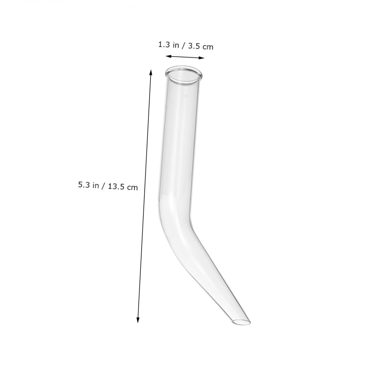 FUNOMOCYA 5pcs Tail Ox Horn Tube Distillation Tube Smooth Surface Fine Workmanship Laboratory Equipment
