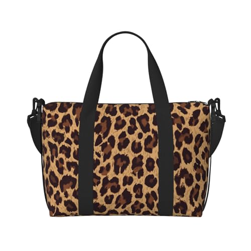 Leopard Printed Carry on Luggage Travel Bag Travel Bag for Women Men Large Duffle Bag for Travel Bag for Travel, Business Trips, Work, Gym2