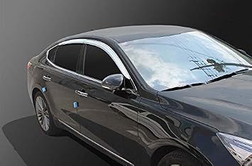 SAFE Chrome Window Visor Sun Rain Vent Guard 4p for 20172019 Kia Cadenza