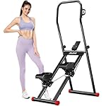 Stair Stepper for Home Gym Exercise, Compact Folding Cardio Exercise Climber for Full-Body Workout, Vertical Climber Machine with Adjustable Handlebar & Pedals, Extended Step Range Design