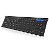 Arteck HB192 Universal Bluetooth Keyboard Multi-Device Stainless Steel Full Size Wireless Keyboard for Windows iOS…