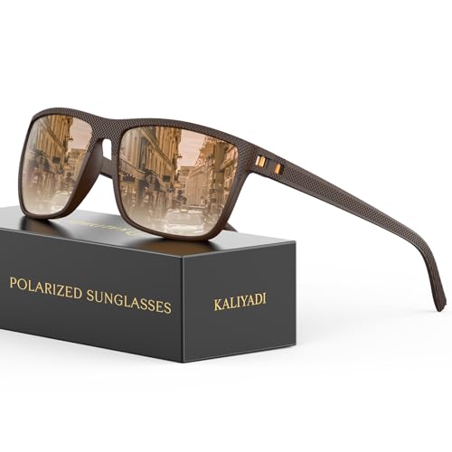 Image of KALIYADI Mens-Sunglasses Polarized Sunglasses Men: Classic Sun Glasses with UV400 Protection for Driving Fishing Golf