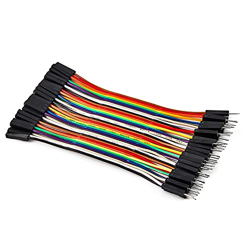 Chanzon 40 piezas 10 cm macho a hembra conector de línea de Jumper Wire Dupont Cable de puente conector de 40pines sin soldadura para Arduino Raspberry pi Placa de pruebas electrónica Protoboard PCB