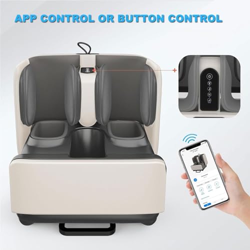 Shiatsu Feet Massager, Foot Massager with Heat, Deep Kneading, Vibration and Air Compression for Feet, Ankle, Leg, Tired Muscles & Plantar Fasciitis, Gift for Men Women miniatura 4