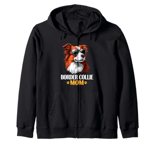 Funny Mom Red Border Collie Lover Sudadera con Capucha