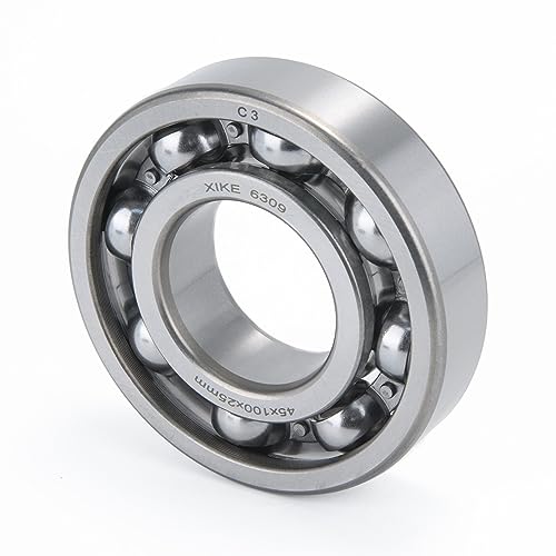 XiKe 1 Stück 6309 C3 Kugellager 45x100x25mm, Offene - Lagerstahl, Ideal für Automobil, Industriemaschinen, Landtechnik, Elektrowerkzeuge usw.