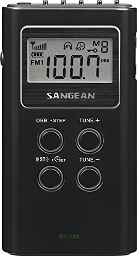 Sangean DT-180 AM/FM Pocket Radio (Renewed)