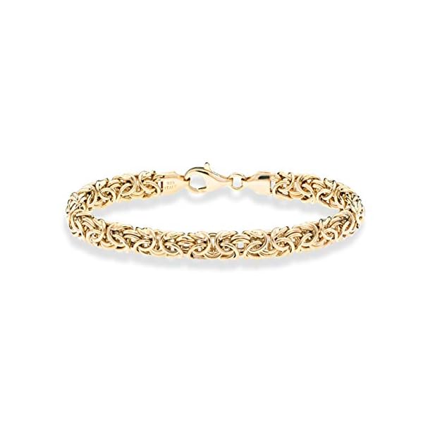 MiaBella-18K-Gold-Over-Sterling-Silver-Italian-Byzantine-Bracelet-for-Women-65-7-75-8-Inch-925-Handmade-in-Italy Miabella Italian 18K Gold Over Sterling Silver Byzantine Bracelet for Women, Handmade in Italy (Length 7.5 Inches)