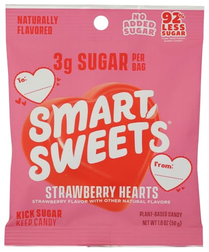 SMART SWEETS Valentine's Day Strawberry Heart Gummy Candies, 1.8 ...