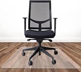 Floordirekt Bodenschutzmatte für Hartböden - Neo - halbtransparente Bürostuhlunterlage Bodenmatte Stuhlunterlage - Stärke: 1,5 mm (Halbtransparent, 90 x 100 cm)