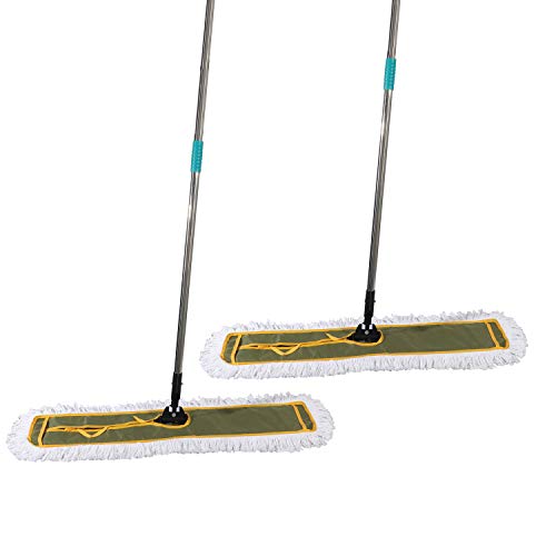 OFO 36inch Industrial Commercial Dust Mop 2 Sets //Heavy Duty Dust Mop // 63inch Length Stainless Steel Handle //Easily Clean Large Area Factory,Shopping Mall,Garage by OFO CHANGE YOUR LIFE - Used condition - US$24.14