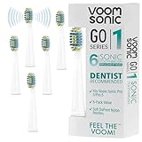 Voom Sonic Cabezales de repuesto Pro 3/Pro 5, paquete de 6 cepillos de repuesto, tecnología avanzada de cerdas, cerdas de nailon DuPont suaves, cuidado bucal