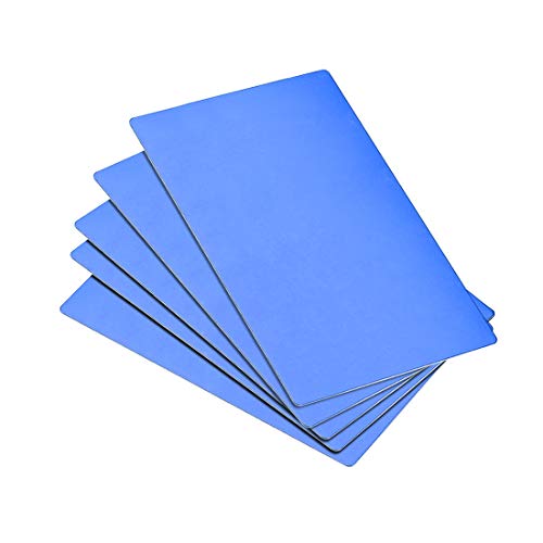 Cartes vierges en aluminium bleu pour organiser votre atelier et personnaliser vos objets laser