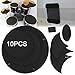 Kapokilly Coussin De Silencieux De Batterie,coussin De Pratique De Tambour Coussin De Tambour En Mousse Caisse Claire Basse En Mousse Caoutchouc Tampon De Pratique De Tambour Muet,10 Pièces/ensemble