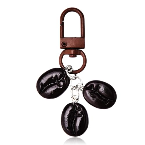 Coffee Bean Keychain Charm for Bag Purse Novelty Coffee Lovers