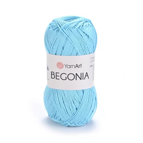 Image of YarnArt Begonia 100% Cotton, Pure Premium Soft Cotton for Knitting Crochet and Amigurumi, shiny colors 1.76 Oz (50g) / 185 Yrds (169m) (5353)