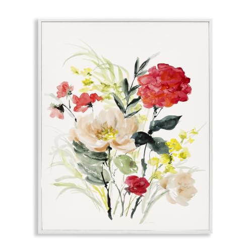 Bold Mixed Flower Arrangement, 24 x 30 Inch Framed Giclée Print
