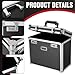 File Organizer Storage Box, Portable Locking Storage Totes - Storage Box with Dual Combination Locks for Filing Office Documents (Black)